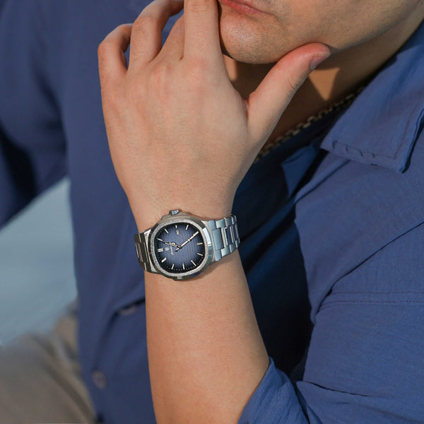 Zegarek męski | Stylowy i elegancki zegarek na stalowej bransolecie