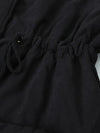 Parka damska | Zimowa z podszyciem fleece i kieszeniami
