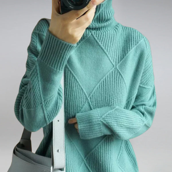 Golf damski | Miękki elegancki sweter z kołnierzem