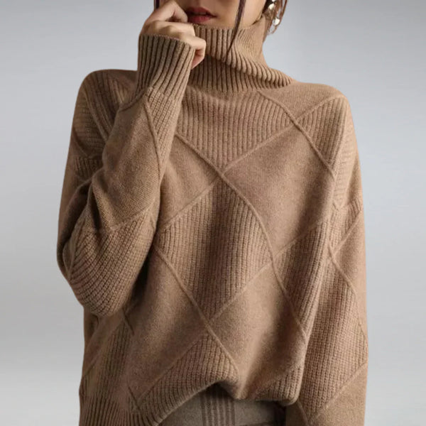 Golf damski | Miękki elegancki sweter z kołnierzem