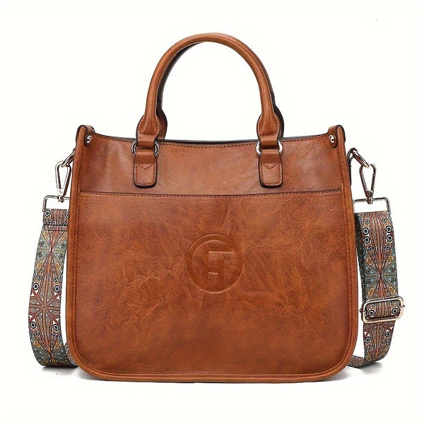 Torebka damska retro | Modna torba z szerokim paskiem boho