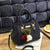 Torebka damska crossbody | Stylowa torba o fakturze lychee z brelokiem