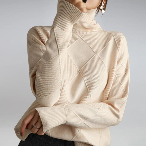 Golf damski | Miękki elegancki sweter z kołnierzem