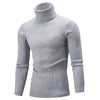 Męski sweter typu golf w warkocze