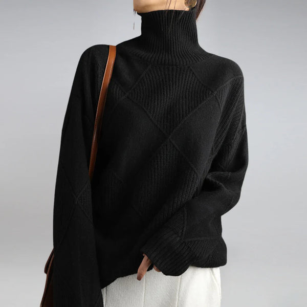 Golf damski | Miękki elegancki sweter z kołnierzem