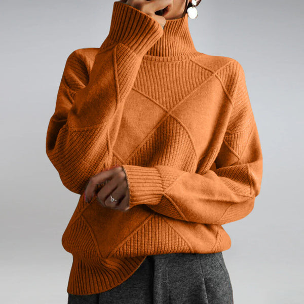 Golf damski | Miękki elegancki sweter z kołnierzem
