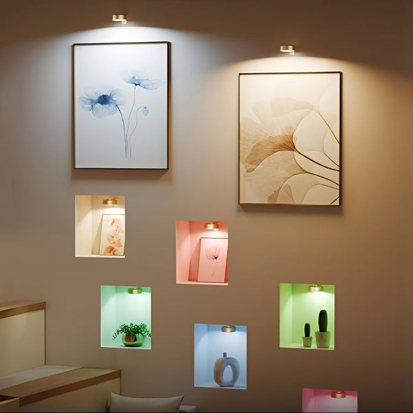 ArtLume | Bezprzewodowe reflektory LED do oświetlenia obrazów, ładowalne | 2+1 gratis
