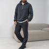 Dres Męskie | Miękki i wygodny komplet loungewear z ocieplanej tkaniny
