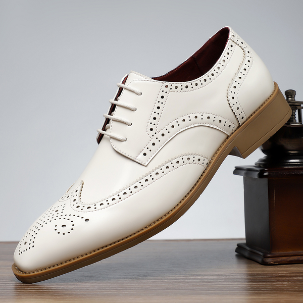 Skórzane brogsy męskie | Eleganckie buty wizytowe Cambridge
