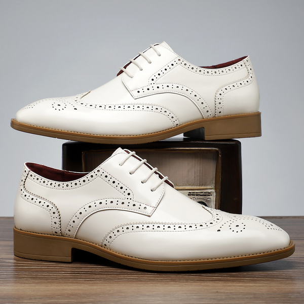 Skórzane brogsy męskie | Eleganckie buty wizytowe Cambridge
