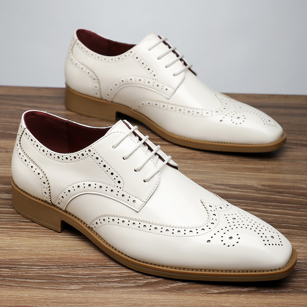 Skórzane brogsy męskie | Eleganckie buty wizytowe Cambridge