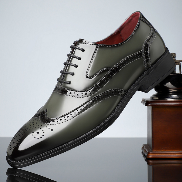 Skórzane brogsy męskie | Eleganckie buty wizytowe Cambridge