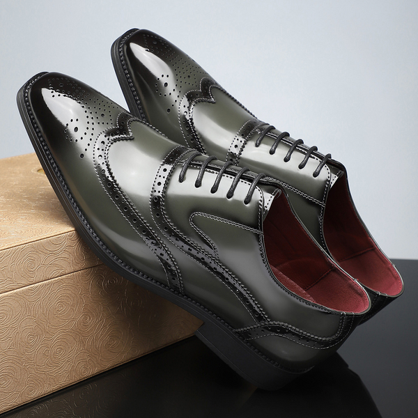 Skórzane brogsy męskie | Eleganckie buty wizytowe Cambridge
