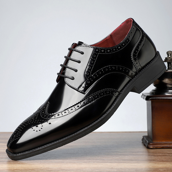 Skórzane brogsy męskie | Eleganckie buty wizytowe Cambridge