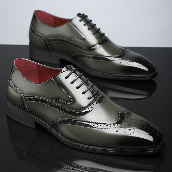Skórzane brogsy męskie | Eleganckie buty wizytowe Cambridge