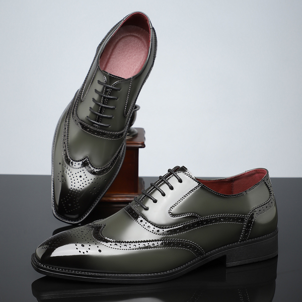 Skórzane brogsy męskie | Eleganckie buty wizytowe Cambridge