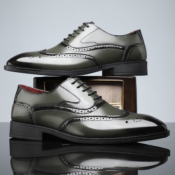 Skórzane brogsy męskie | Eleganckie buty wizytowe Cambridge