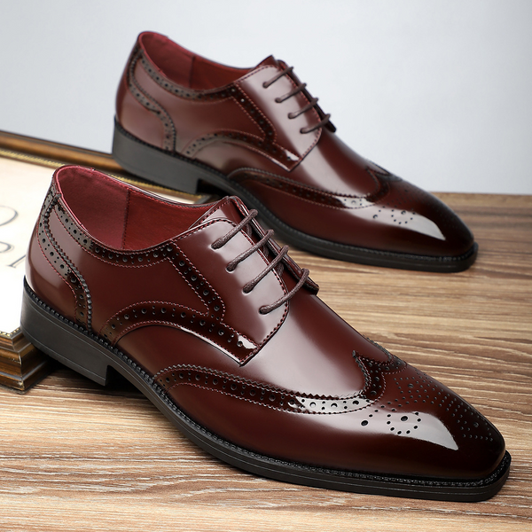 Skórzane brogsy męskie | Eleganckie buty wizytowe Cambridge