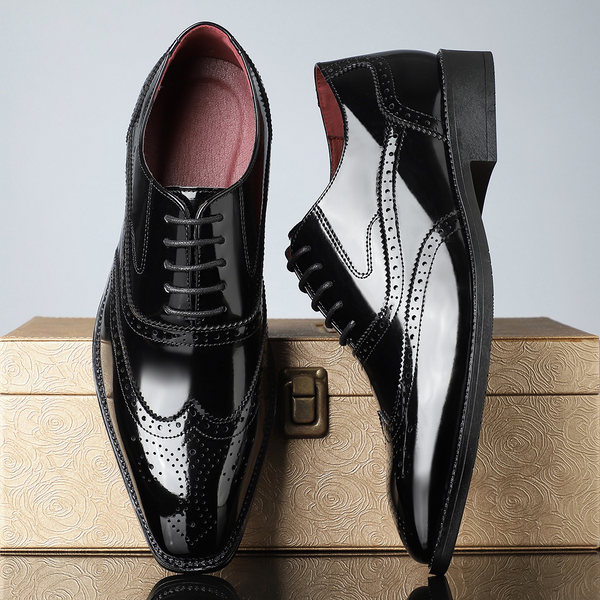 Skórzane brogsy męskie | Eleganckie buty wizytowe Cambridge