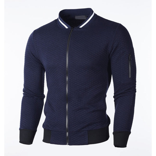 Sweter męski w kratę | Stylowy kardigan slim fit na co dzień