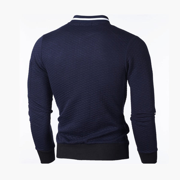 Sweter męski w kratę | Stylowy kardigan slim fit na co dzień