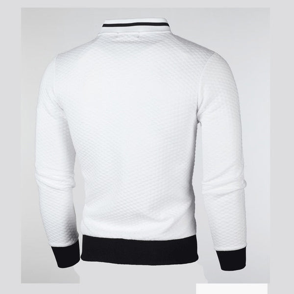 Sweter męski w kratę | Stylowy kardigan slim fit na co dzień