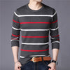 Sweter męski w paski | Casualowy sweter z okrągłym dekoltem