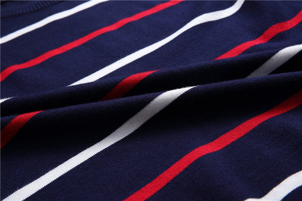 Sweter męski w paski | Casualowy sweter z okrągłym dekoltem