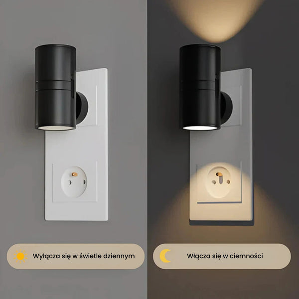 Kinkiet | Lampka nocna LED plug-in z wtyczką