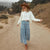Lucia | Boho maxi dżinsowa spódnica