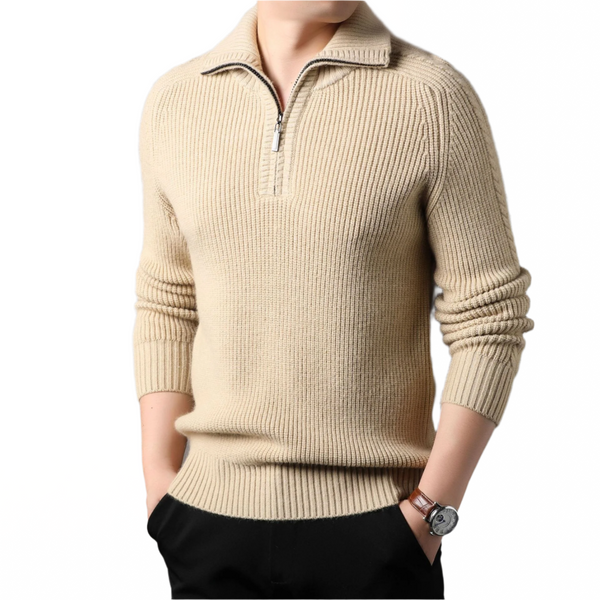 Sweter męski quarter-zip | Ciepły i elegancki