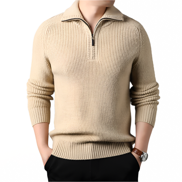 Sweter męski quarter-zip | Ciepły i elegancki