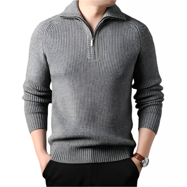 Sweter męski quarter-zip | Ciepły i elegancki