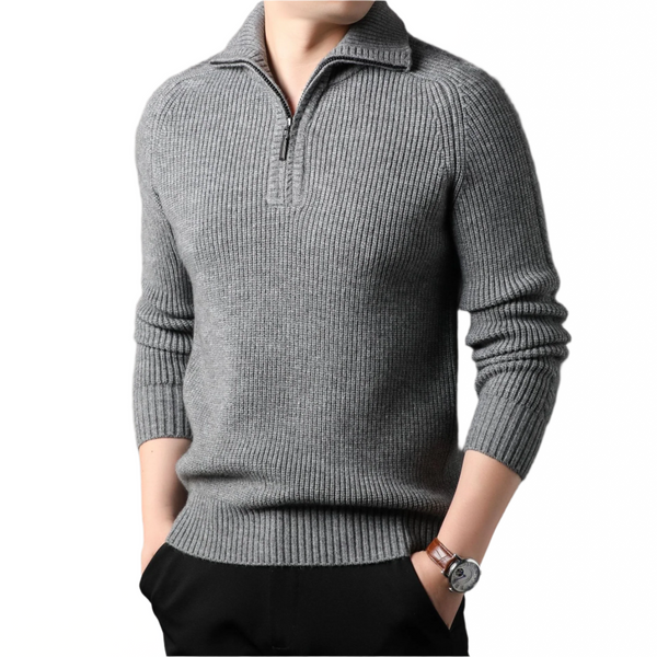 Sweter męski quarter-zip | Ciepły i elegancki