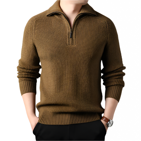 Sweter męski quarter-zip | Ciepły i elegancki