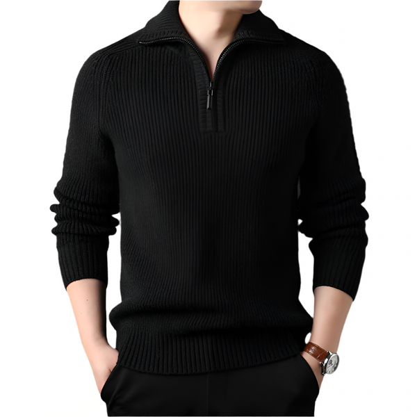 Sweter męski quarter-zip | Ciepły i elegancki