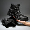 Skórzane męskie buty typu biker | Boots