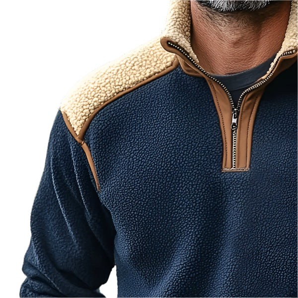 Sweter z sherpy HighlandFleece | Z kontrastowymi detalami