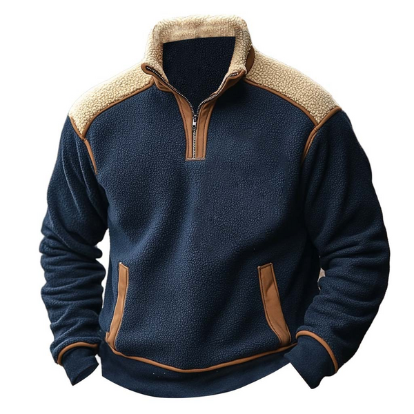 Sweter z sherpy HighlandFleece | Z kontrastowymi detalami