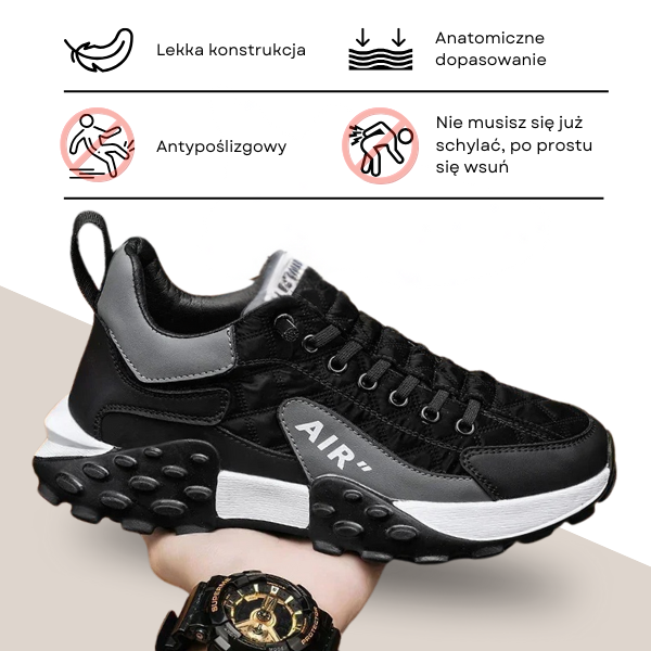 Buty męskie sportowe | Wygodne sneakersy z podeszwą antypoślizgową
