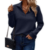Sweter Stacey | Damski sweter z dzianiny z półzamkiem