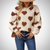 Sweter z sercami | Damski sweter teddy z nadrukiem serc