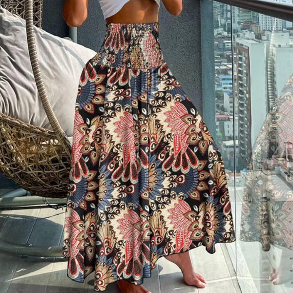 Spódnica Boho w kształcie litery A z wysokim stanem | Na elegancki letni look