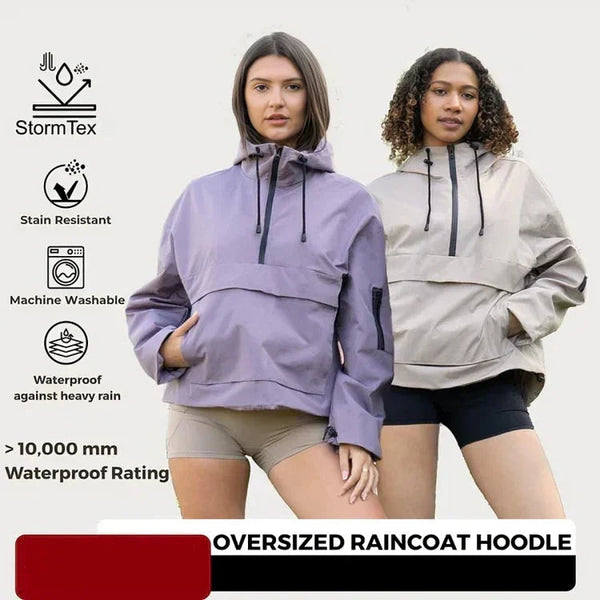 Kurtka przeciwdeszczowa damska oversized | Wodoodporna