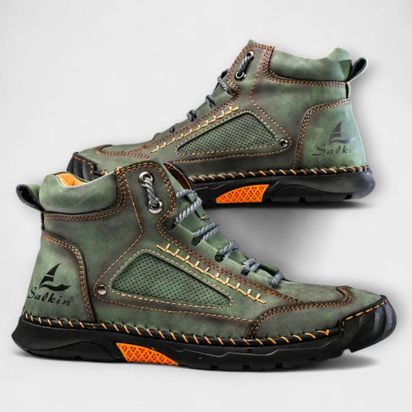 Wysokie skórzane buty męskie | Eleganckie buty zimowe