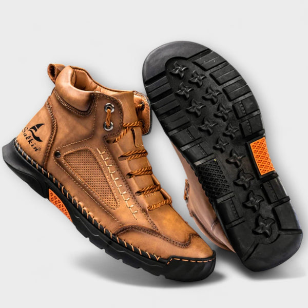 Wysokie skórzane buty męskie | Eleganckie buty zimowe