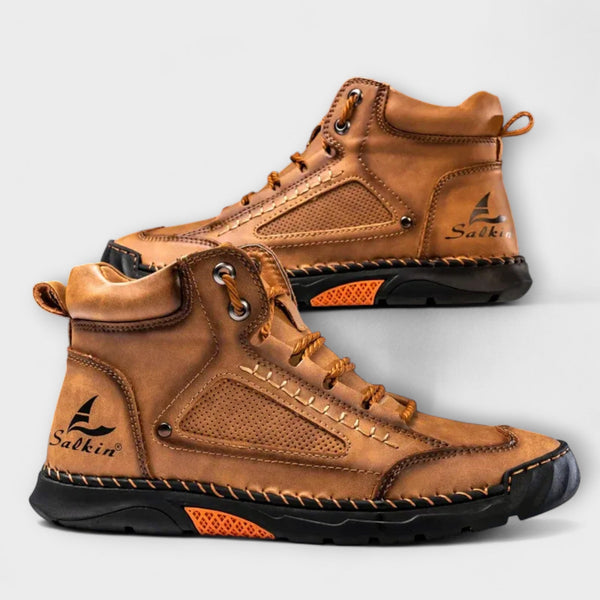 Wysokie skórzane buty męskie | Eleganckie buty zimowe