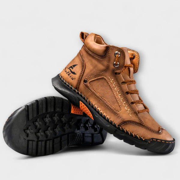 Wysokie skórzane buty męskie | Eleganckie buty zimowe