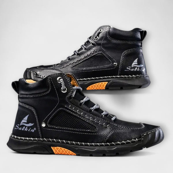 Wysokie skórzane buty męskie | Eleganckie buty zimowe