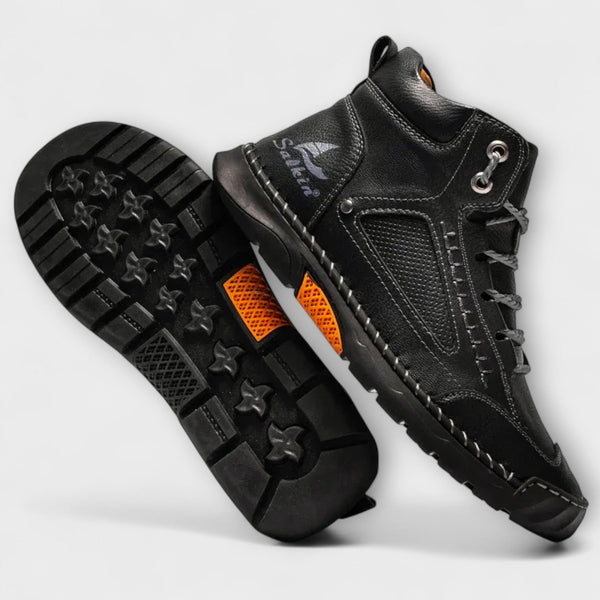 Wysokie skórzane buty męskie | Eleganckie buty zimowe